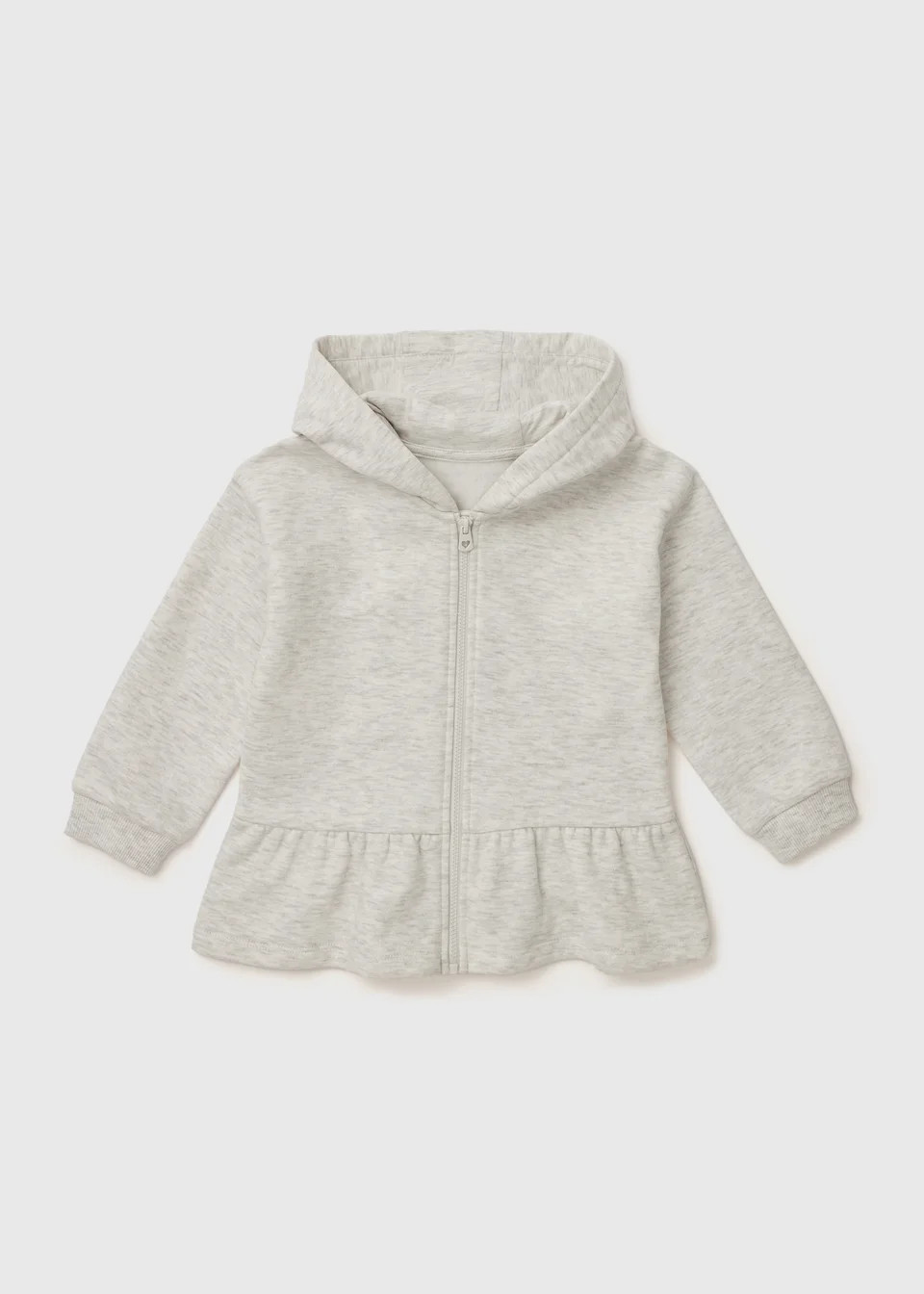 Grey Pink Heart Zip Up Hoodie (1-7yrs) - 1 to 1 half years | Matalan (UK)