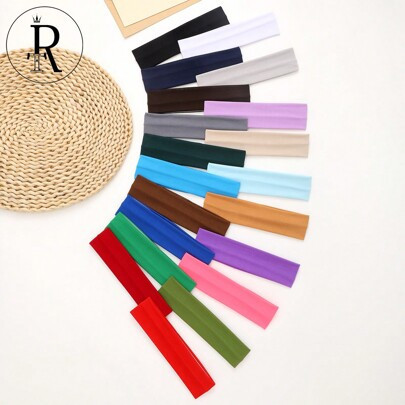 20pcs Women Elastic Headbands, Soft Fabric Stretchy Headwraps For Daily Yoga, Running, Fitness Exercise, Casual Streetwear, Polyester, All Season,Gym | SHEIN