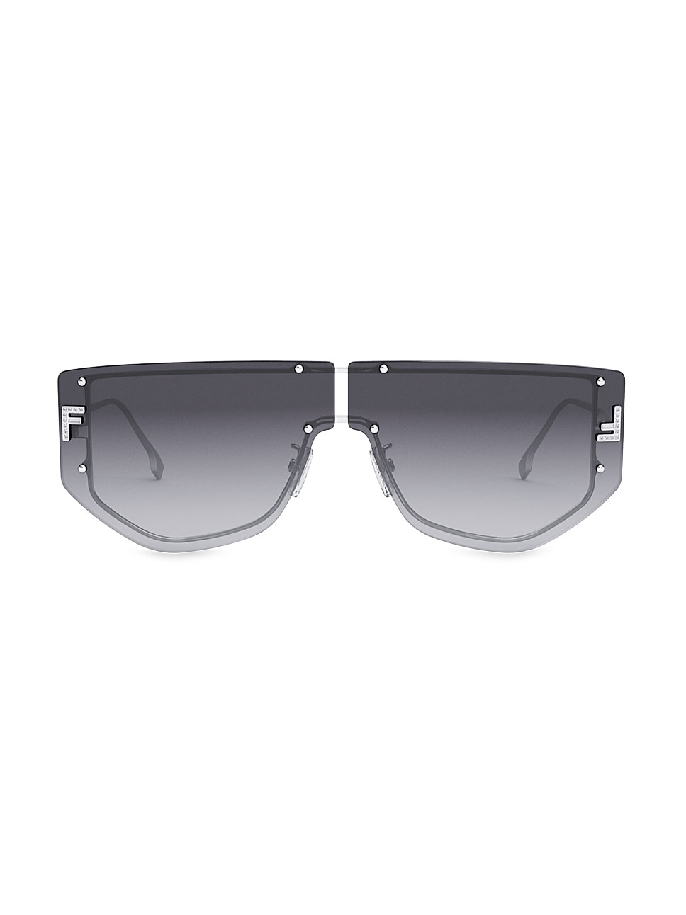 Metal Sun Rectangular Shield Sunglasses | Saks Fifth Avenue