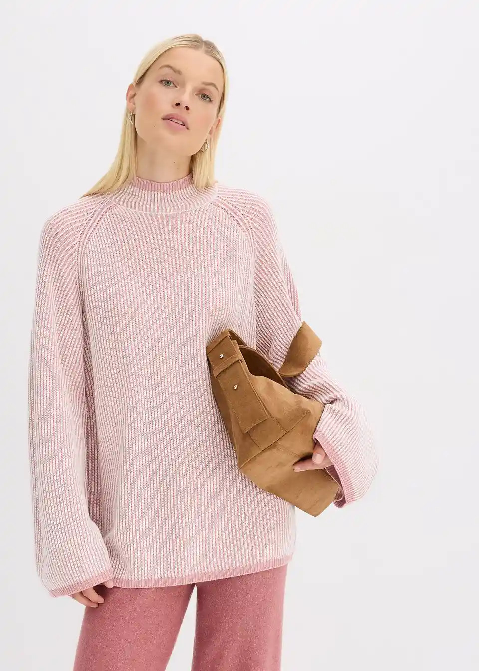 Oversize-Pullover mit Stehkragen | Bonprix DE