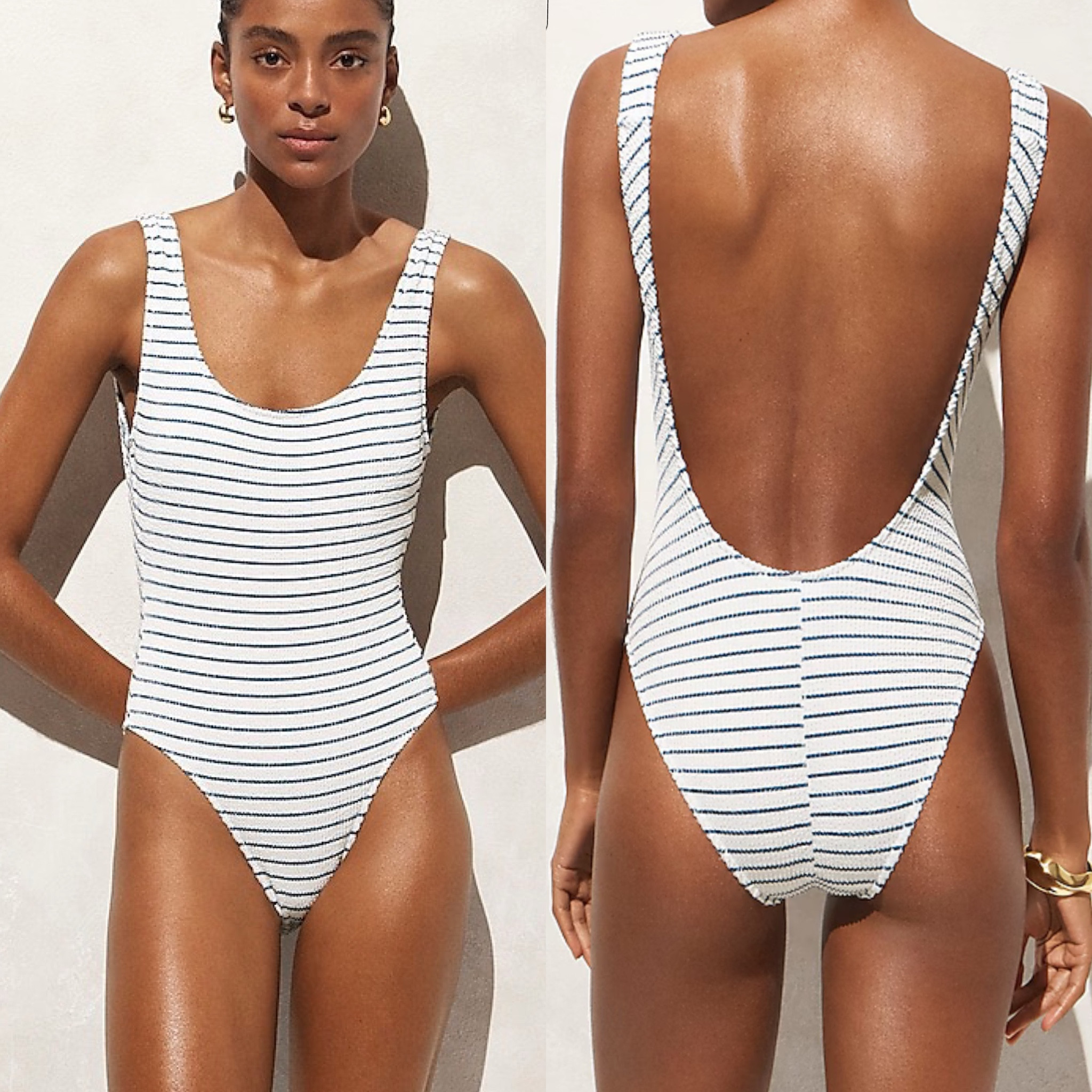 Lovveeeee this low back one piece swimsuit. It looks like Hunza G for half the price. 

Striped swim one piece swim classic swimsuit spring break

#LTKSeasonal #LTKStyleTip #LTKSwim