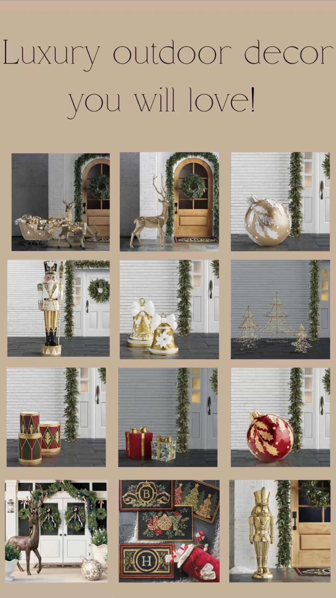 Luxury outdoor decor you will love! #LTKHoliday

#LTKHome #LTKSeasonal