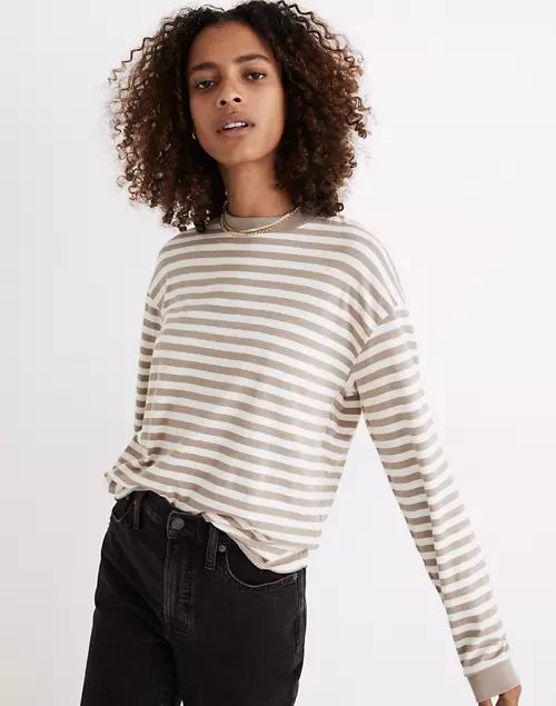 Supima® Cotton Essential Long-Sleeve Tee in Stripe | Madewell