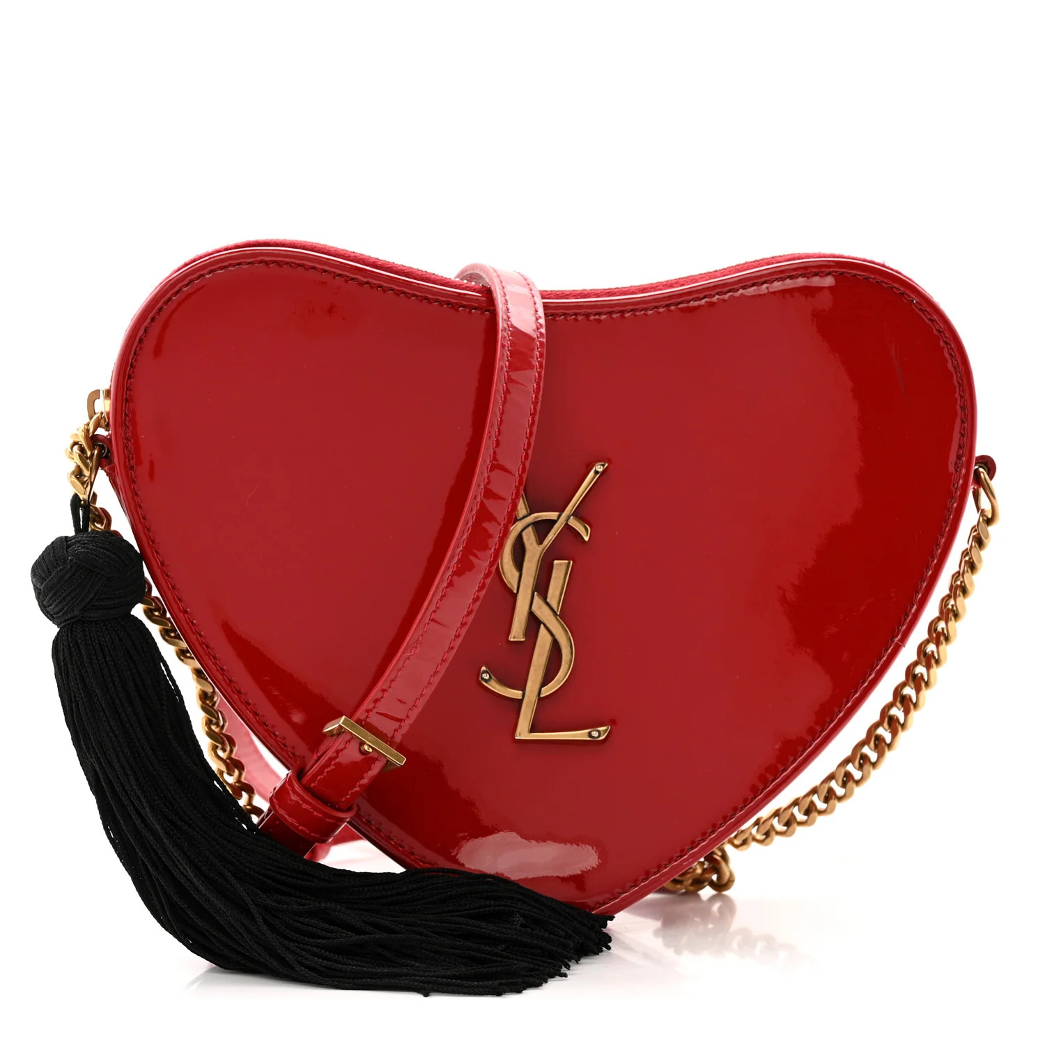 Patent Heart Monogram Crossbody Red | FASHIONPHILE (US)