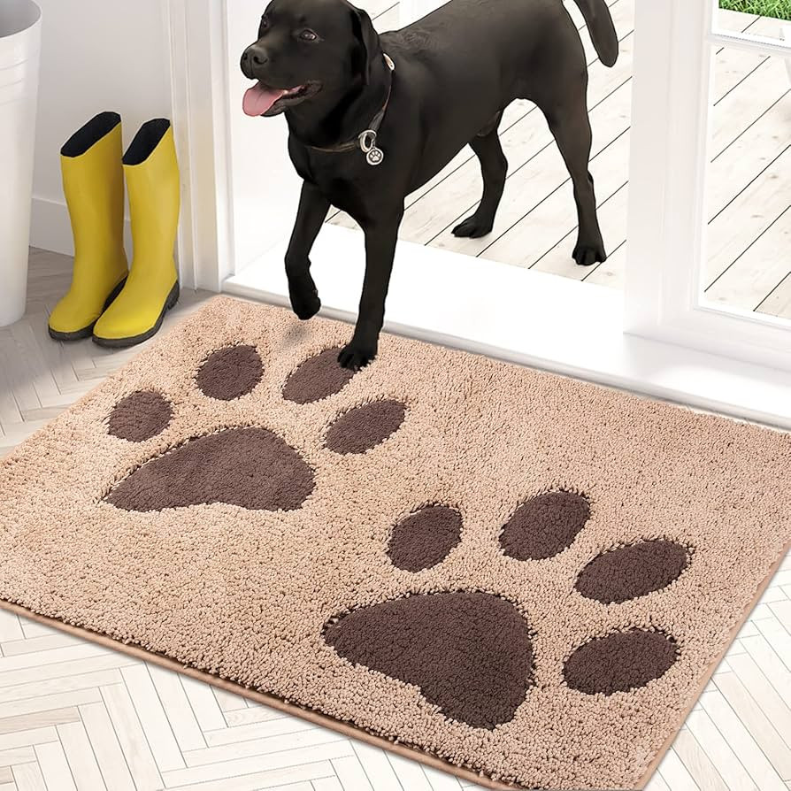 PURRUGS Dirt Trapper Door Mat 20" x 31.5", Non-Skid/Slip Machine Washable Microfiber Entryway Rug... | Amazon (US)