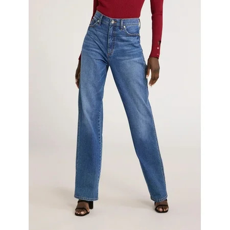 Scoop Women's Stovepipe High Rise Straight Leg Jeans, Sizes 0-20 | Walmart (US)