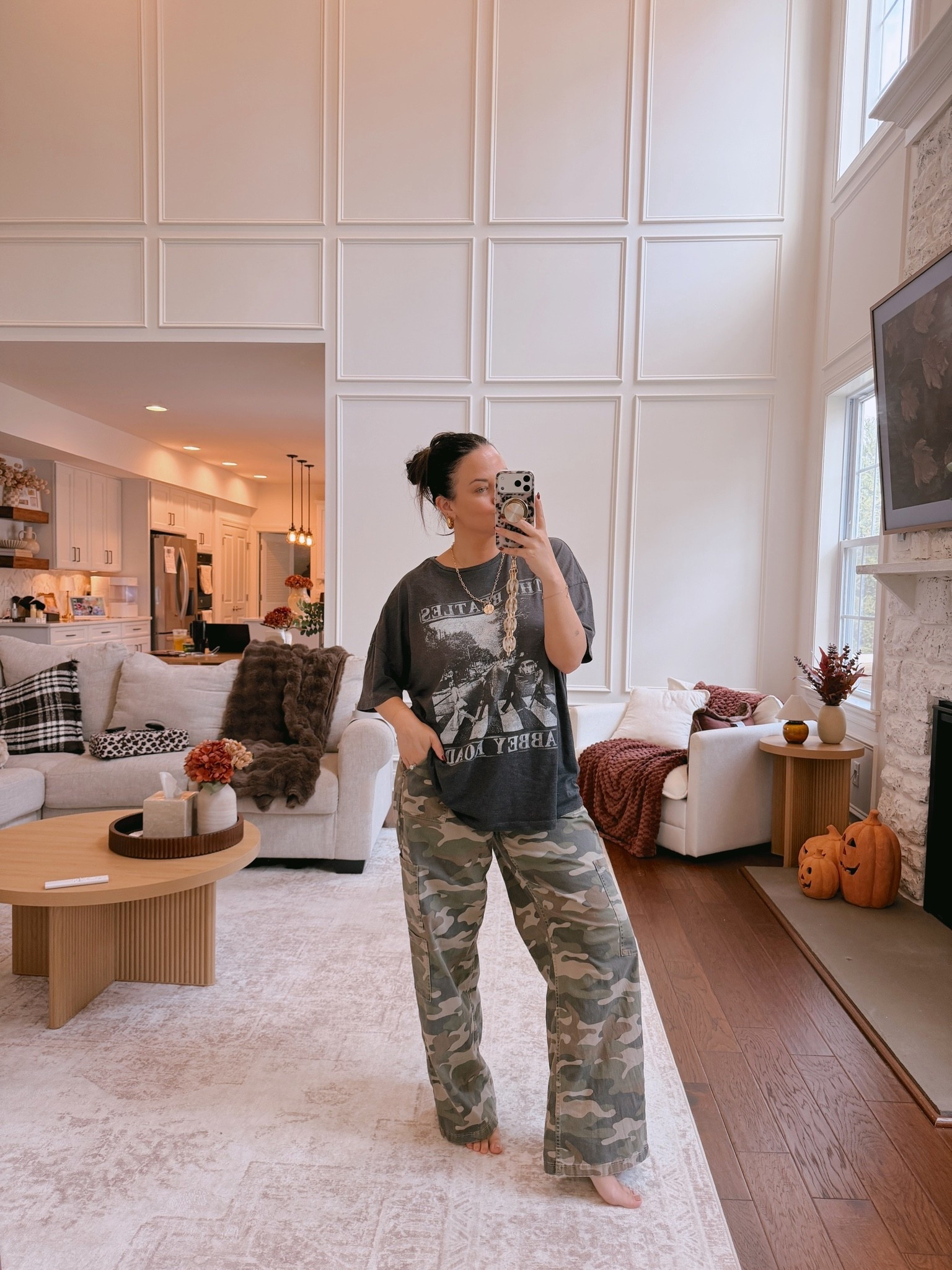 Wearing an XL in the tee and pants

#LTKootd #LTKmomlife #LTKMidsize
