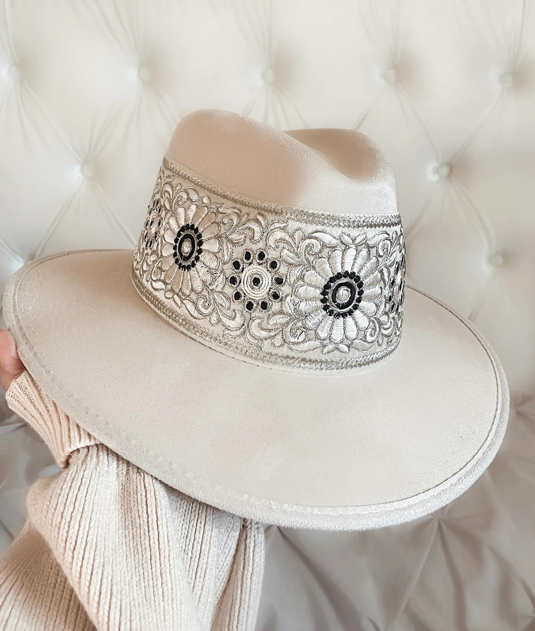 Classic Fedora Hat sofia in Ivory/black - Etsy | Etsy (US)