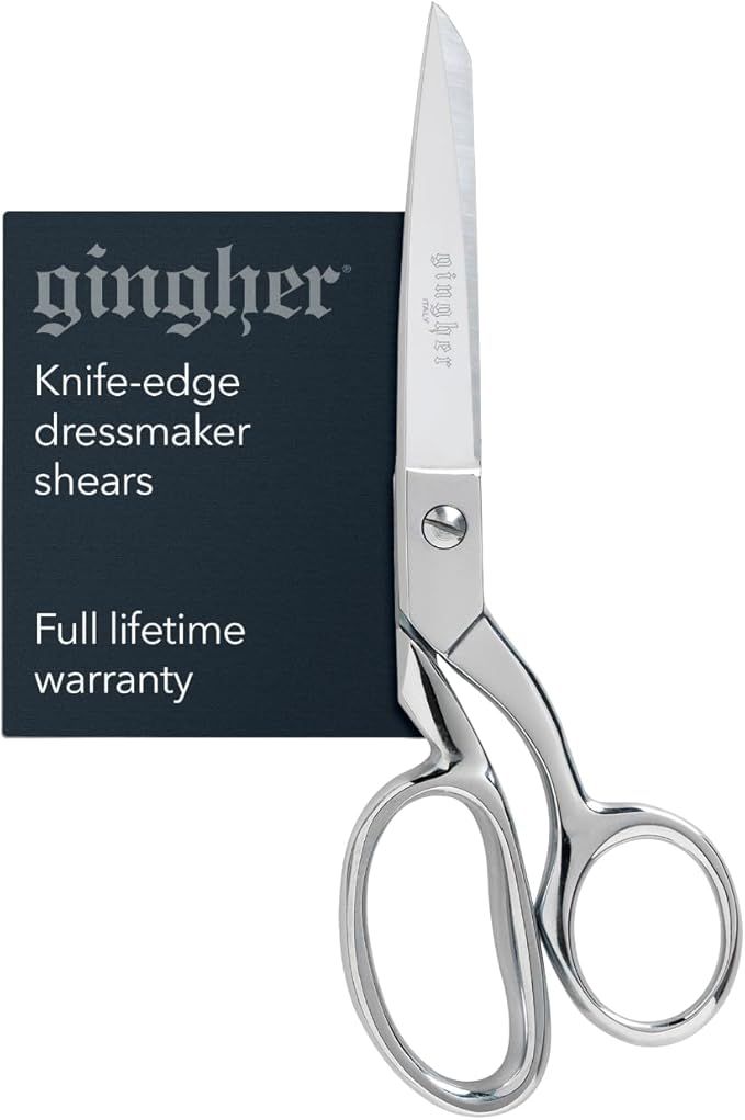 Gingher Dressmaker's Fabric Scissors - 8" Stainless Steel Shears - Sharp Knife Edge Fabric Scisso... | Amazon (US)