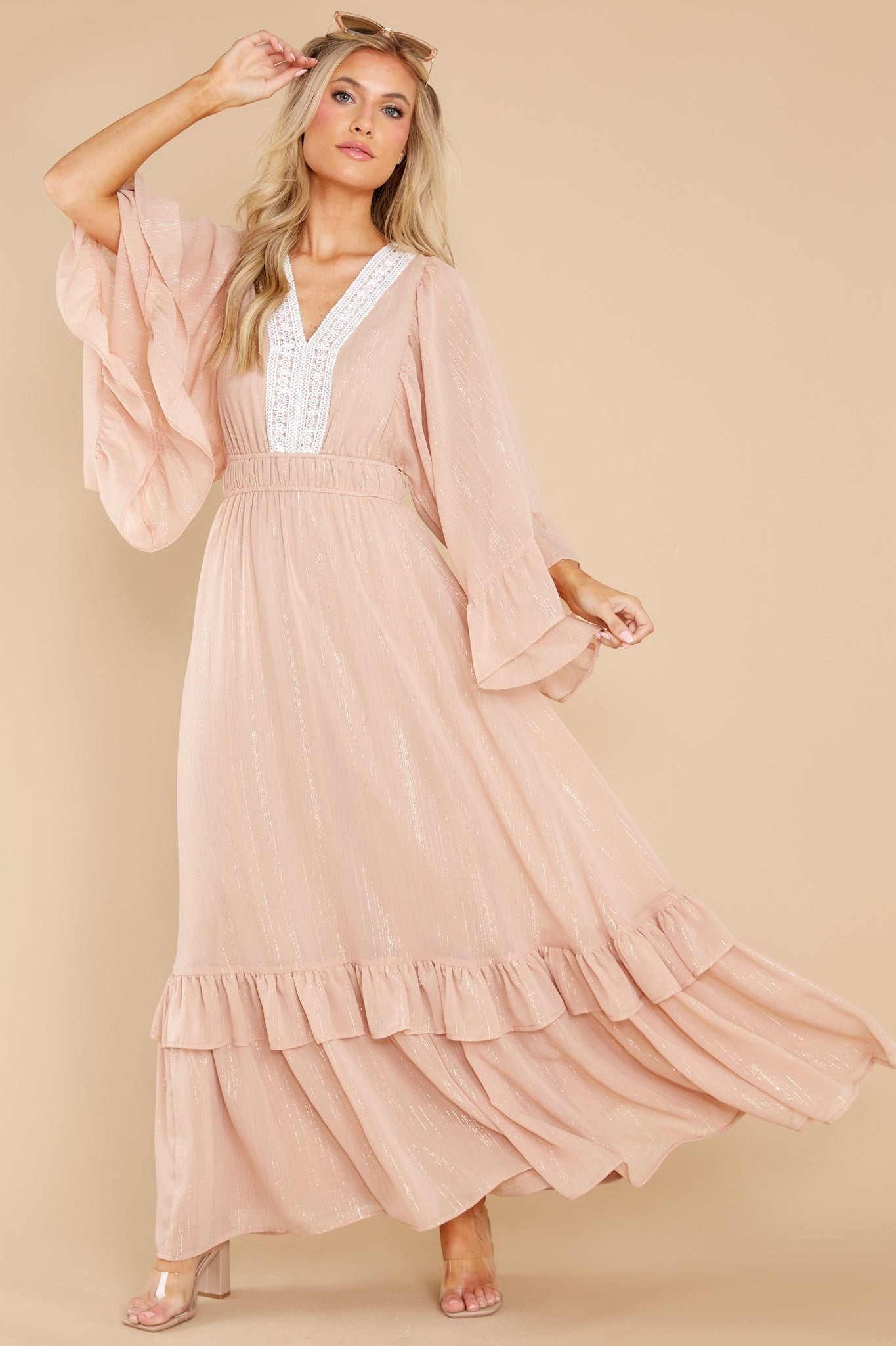 Let Me Show You Tan Maxi Dress | Red Dress 