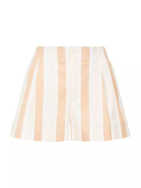 Zoey Striped Cotton Shorts | Saks Fifth Avenue