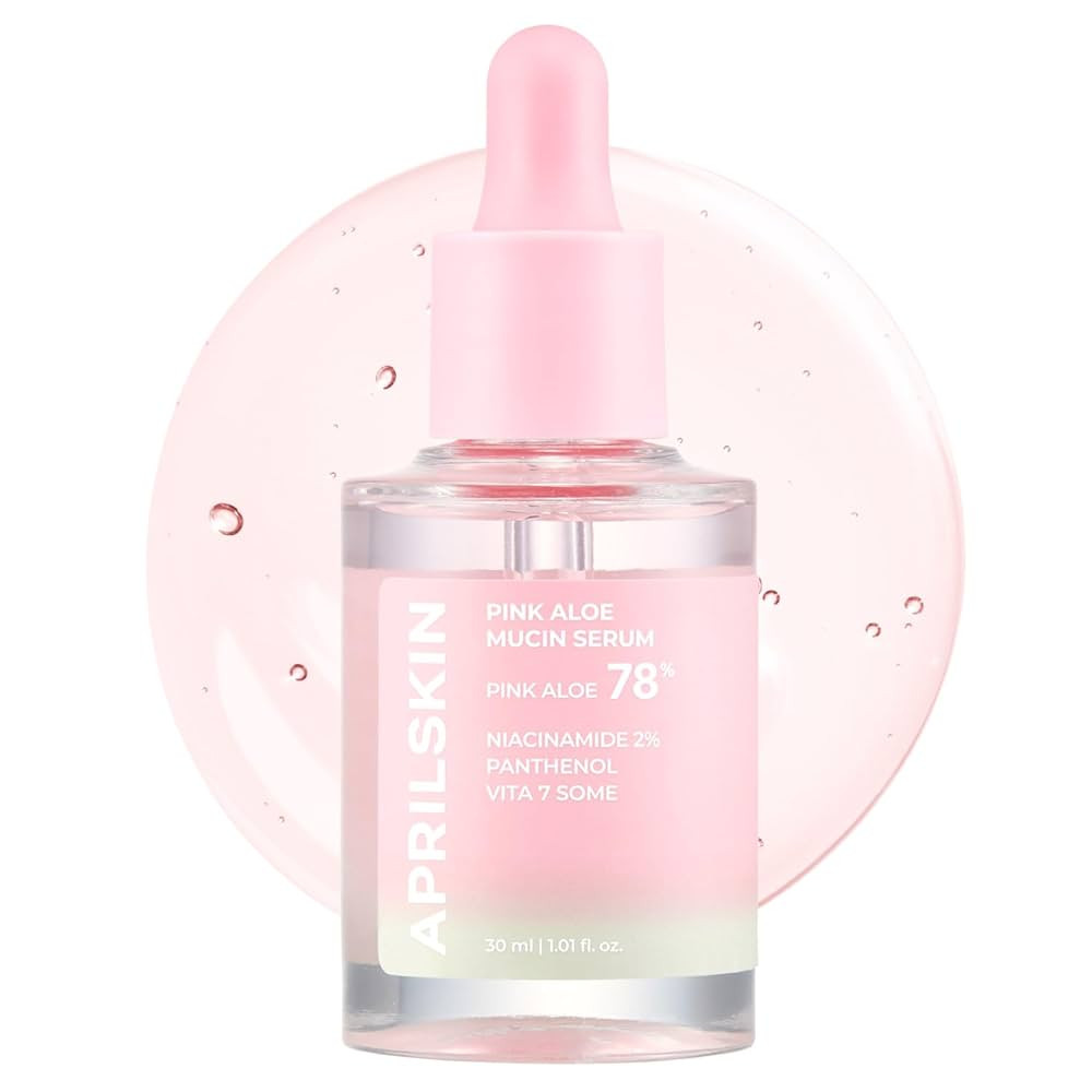 APRILSKIN Pink Aloe Mucin Serum 1.01 fl.oz (30ml) Hydrating 78% Jeju Aloe Mucin Formula with Non-... | Amazon (US)