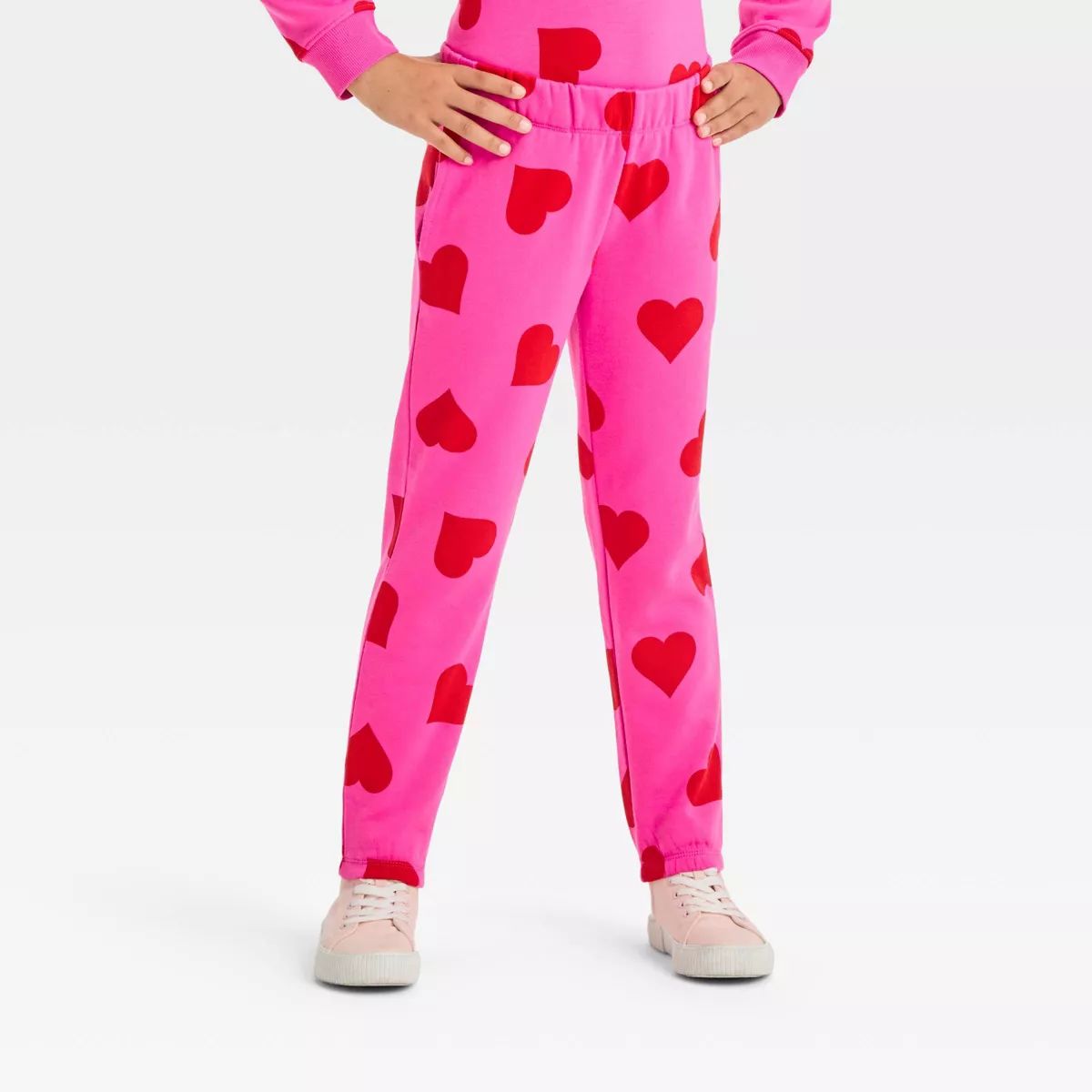 Kids' 'Heart' Fleece Pants - Cat & Jack™ Pink | Target