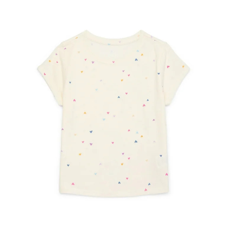 Wonder Nation Girls Kid Tough T-Shirt with Short Sleeves, Sizes 4-18 & Plus | Walmart (US)
