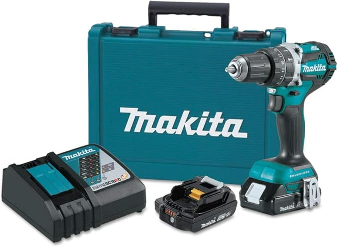 Makita XPH12R 18V LXT Lithium-Ion Compact Brushless Cordless 1/2" Hammer Driver-Drill Kit (2.0Ah)... | Amazon (US)