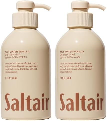 Saltair Body Wash, Salt Water Vanilla 2-Pack. Moisturizing Body Cleanser with Monoi Oil and Cupua... | Amazon (US)
