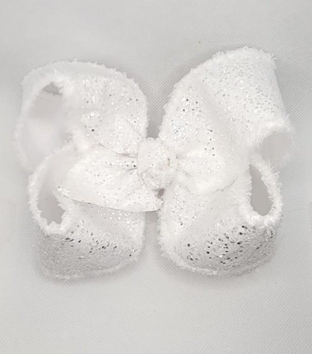 White Christmas Bow....White Snow bunny bow...White Glitter bow....Winter Princess Bow...White Pr... | Etsy (US)