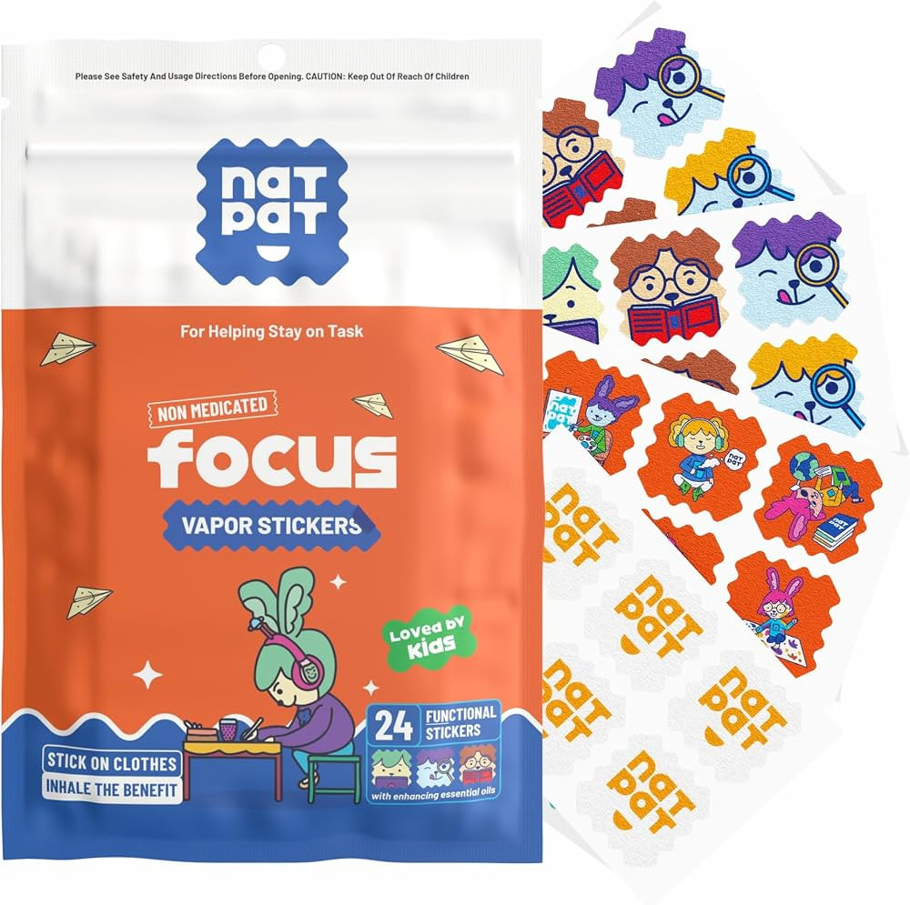 NATPAT Focus Patch Focus Enhancing Stickers for Kids and Adults - Healthy Brain Supports for Atte... | Amazon (US)