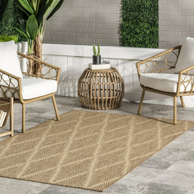 nuLOOM Shona Moroccan Lattice Indoor/Outdoor Area Rug, 8' x 10', Beige | Walmart (US)
