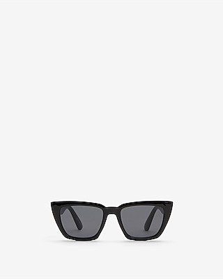Black Slim Square Sunglasses | Express