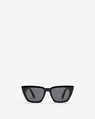 Black Slim Square Sunglasses | Express