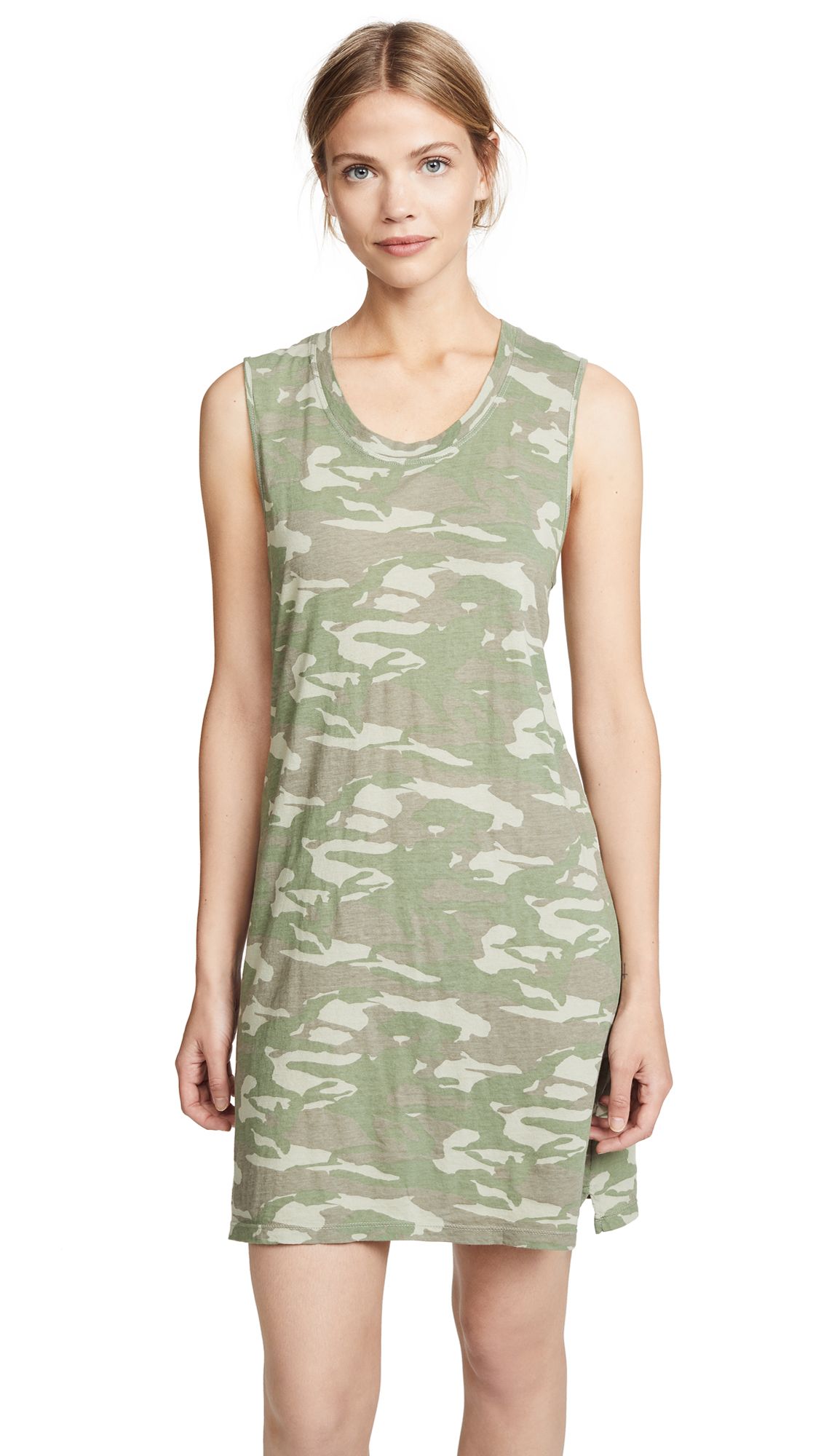 MONROW Tonal Camo Tank Dress | Shopbop