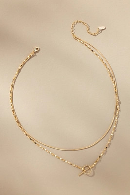 Layered Pull-Through Toggle Necklace | Anthropologie (US)