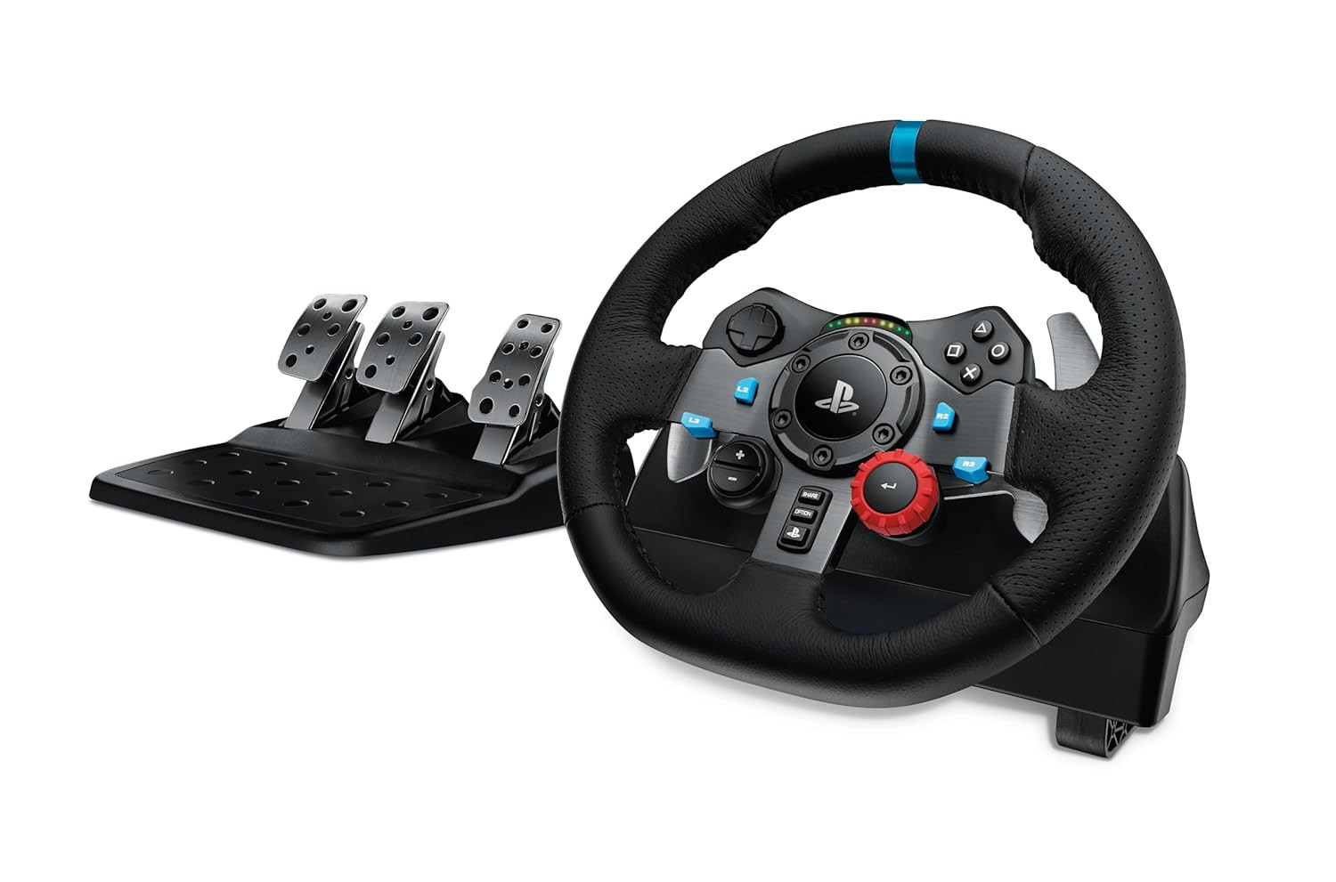Logitech G29 Driving Force Racing Wheel and Floor Pedals, Real Force Feedback, Stainless Steel Paddle Shifters, Leather Steering Wheel Cover for PS5, PS4, PC, Mac - Black | Amazon (US)