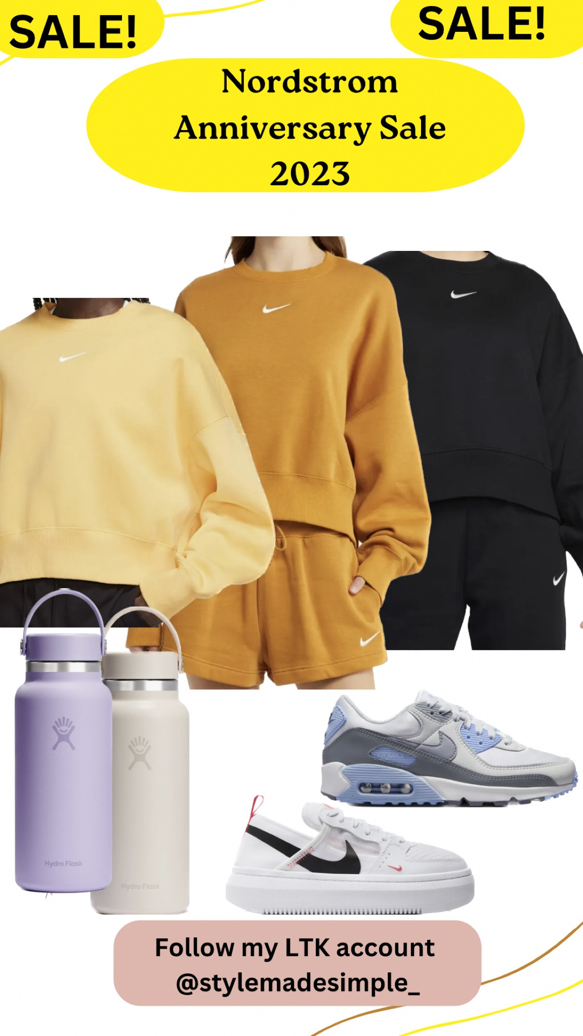 Nike sweatshirt , Nike shoes , insulated water bottle, Nike women’s sweatshirt, sporty clothes , sportswear, casual sporty outfit #nsale 

#LTKFitness #LTKsalealert #LTKxNSale