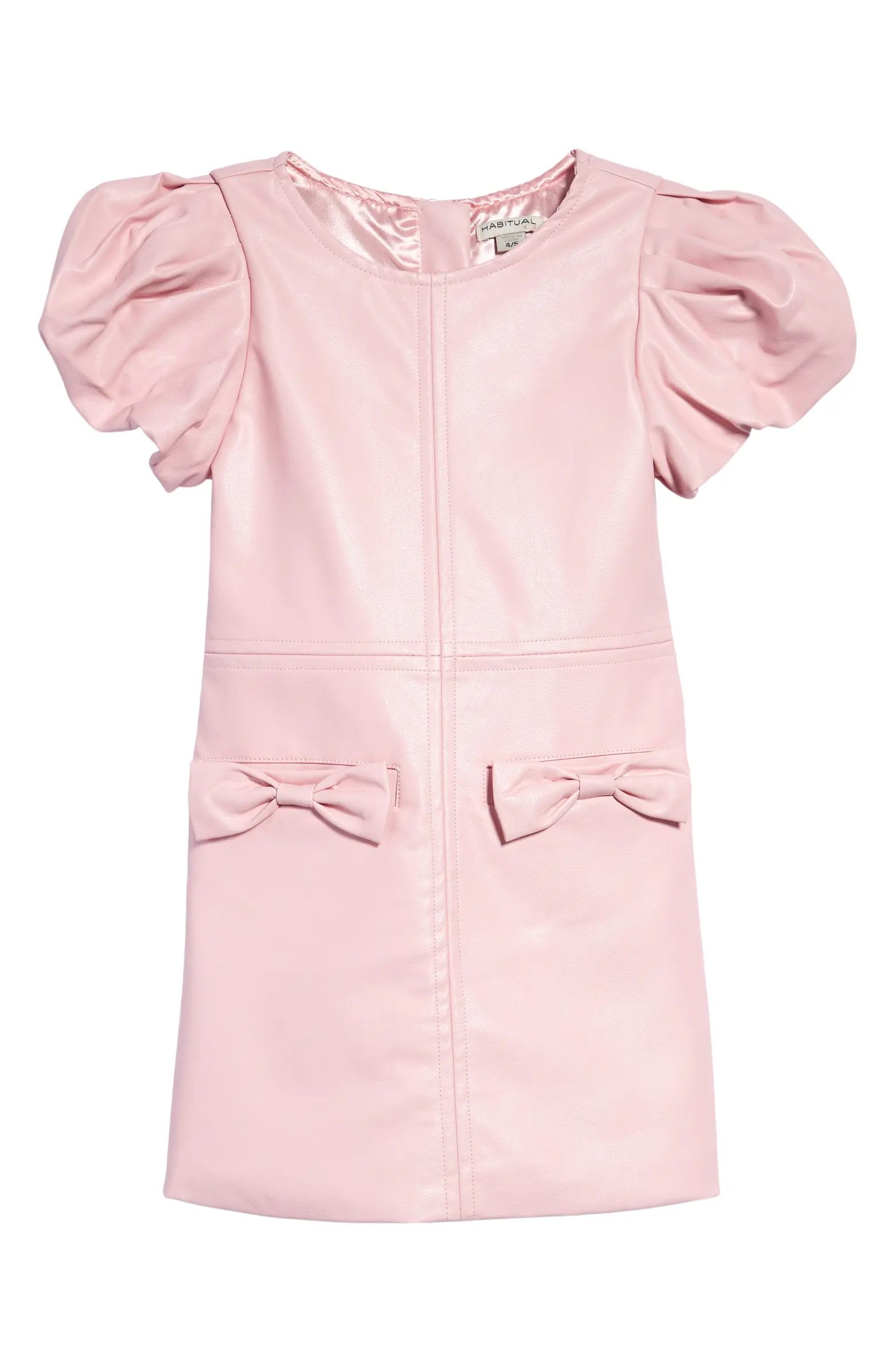 Kids' Puff Sleeve A-Line Dress | Nordstrom