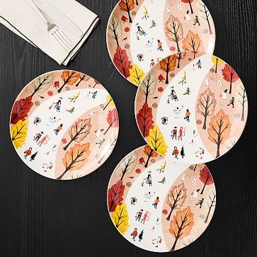 Halloween Little Scenes Porcelain Salad Plate Sets | West Elm (US)
