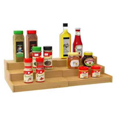 Spice Rack Organizer For Cabinet, 3 Tier Expandable Bamboo Spice Storage | Wayfair North America