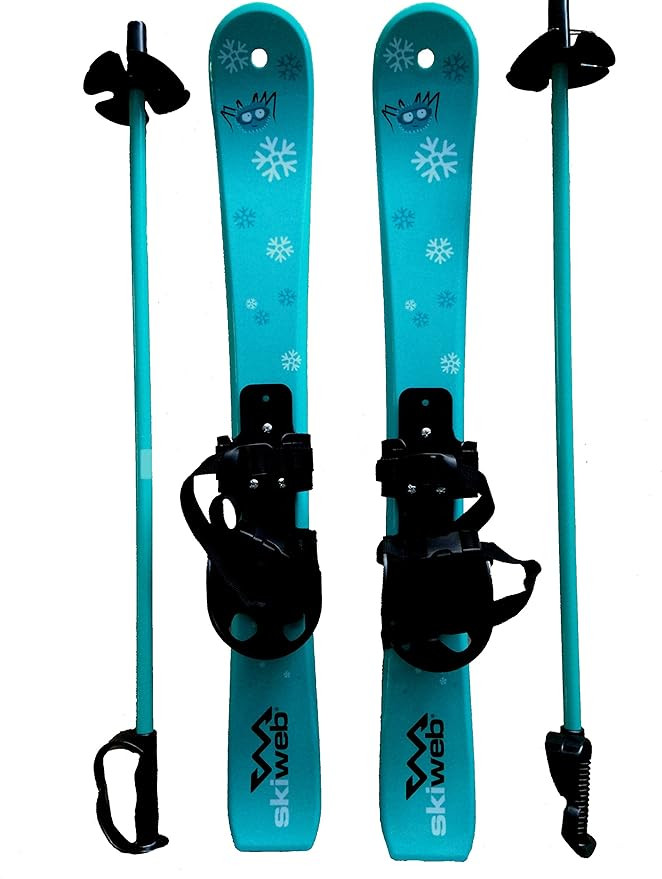 Kids First Plastic Snow Skis & Poles Age 2-4 with Bindings - Fun Beginer Skis 90cm | Amazon (US)