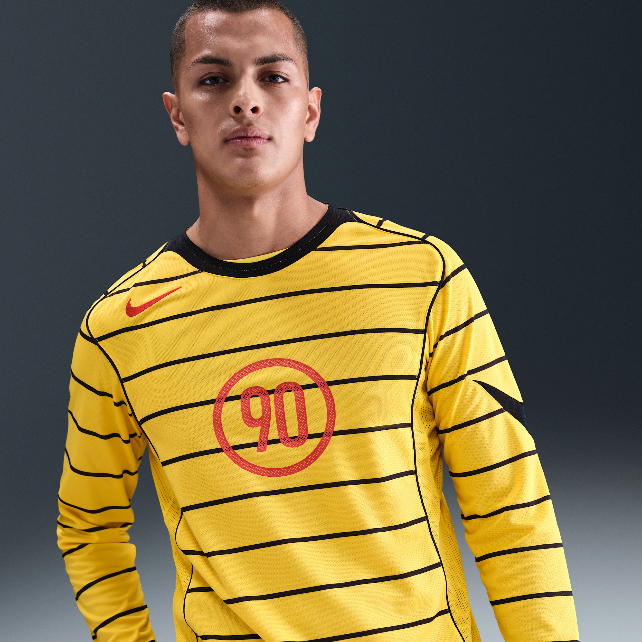 Nike Men's Total 90 Dri-FIT Long-Sleeve Soccer Top in Yellow | IM6315-719 | Nike (US)