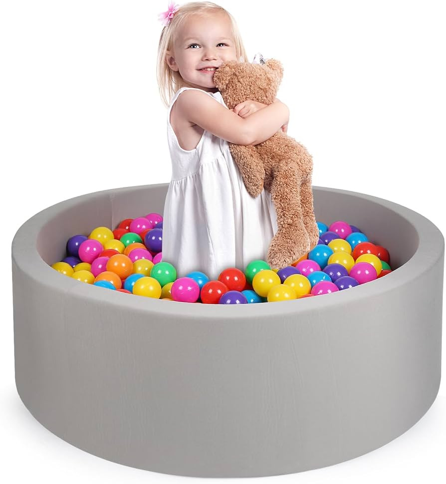 Foam Ball Pit, 35"x 12" Ball Pits for Toddlers, Soft Round Kiddie Baby Ball Pool for Kids, Ideal ... | Amazon (US)