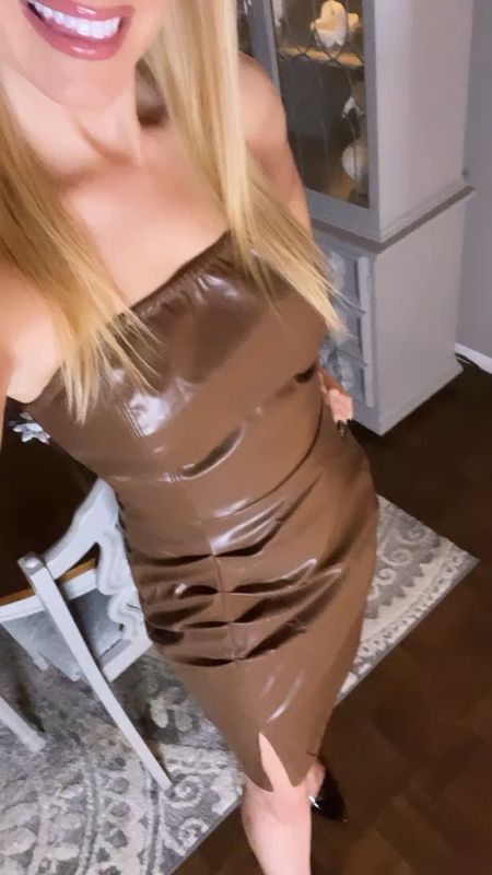 Brown faux leather dress - on deal for $29.99 with a 5% clickable coupon and 5% promo code 32SU8W4J - NYE dress - NYE outfit - New Year’s Eve dress - New Year’s Eve outfit - Amazon deals - Amazon coupons - Amazon promo codes - Amazon Fashion

#LTKSeasonal #LTKsalealert #LTKunder50