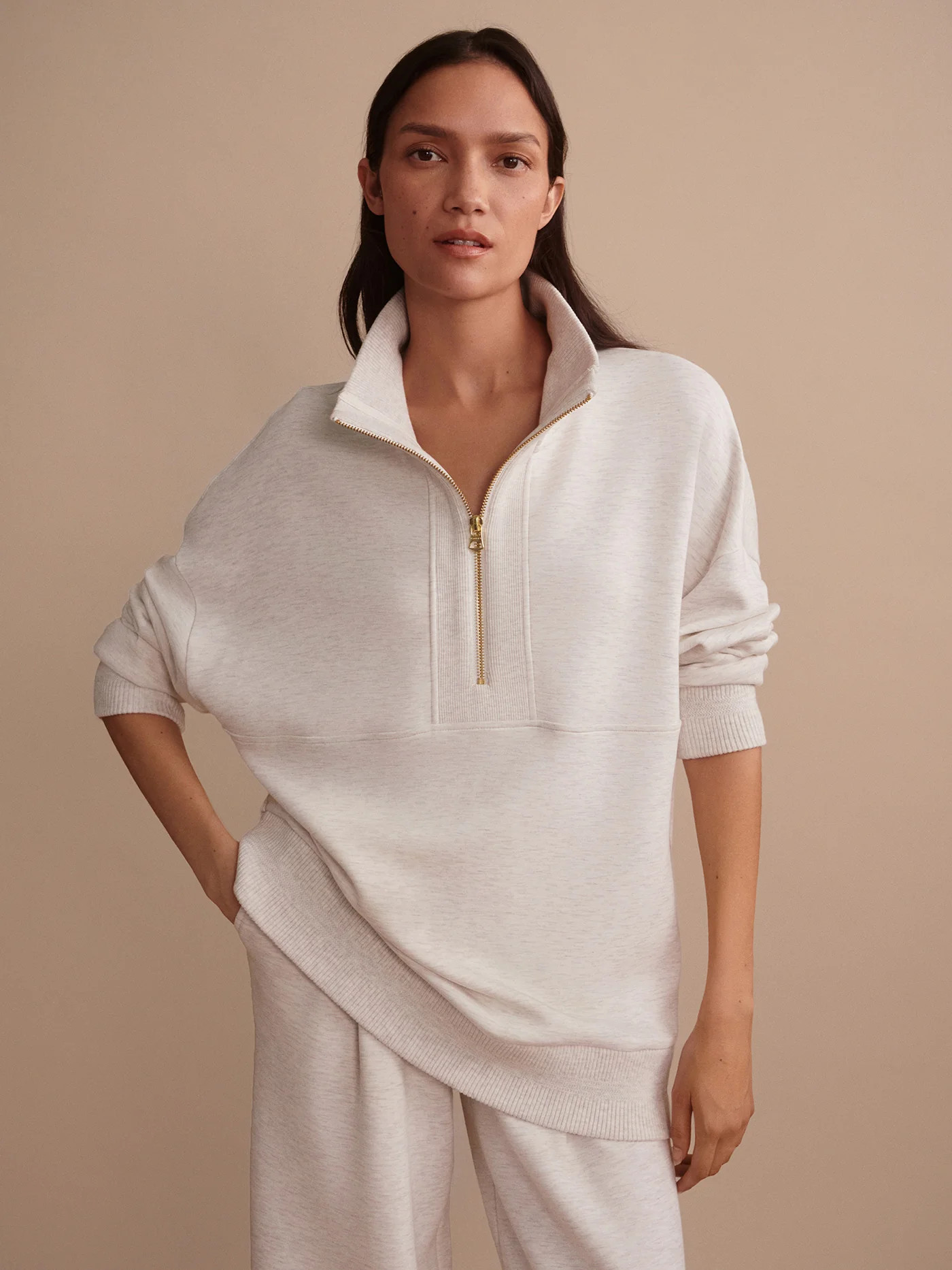Molly Half Zip Longline Sweat | Varley US | Varley US