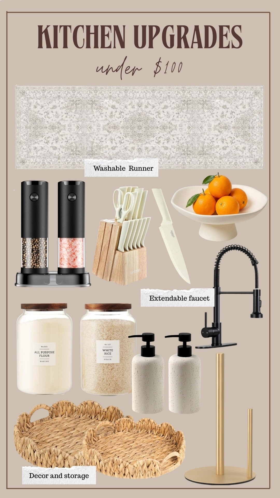 Kitchen upgrades for under $100! 

#LTKfoodie #LTKHome