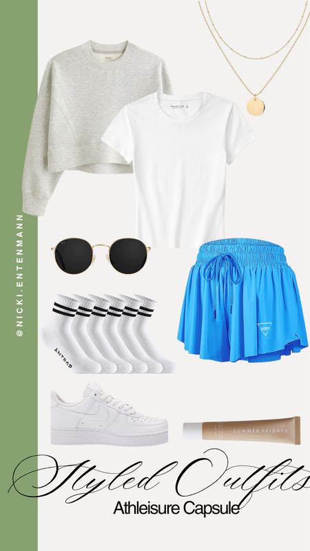 Styled up an outfit for you based on my athleisure capsule wardrobe! 

Styled outfits, fitness capsule, workout fit, flowy shorts, casual mom outfit, spring workout trends, nicki entenmann 

#LTKstyletip #LTKfitness #LTKSeasonal