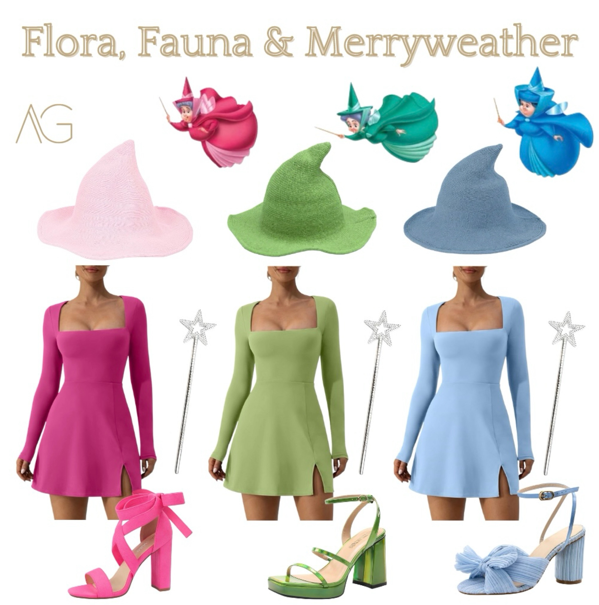 Flora, Fauna, and Merryweather Costume from Sleeping Beauty! Cute group costume for women all with products from Amazon! 

#halloween #costumeideas #trio #groupcostume #disney #sleepingbeauty #princess

#LTKParties #LTKHalloween #LTKStyleTip