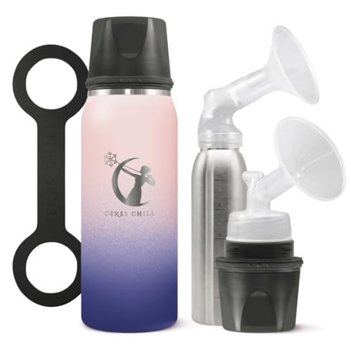 Breastmilk Chiller Reusable Storage Container by CERES CHILL | Keeps Milk Safe for up to 20 Hours | Connects w/Major Pumps (1 Chiller, Mombré) | Amazon (US)