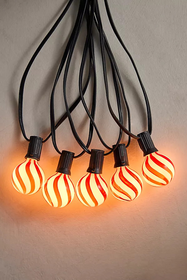 Stargazer Garden Lights, Set of 10 Bulbs, Candy Cane | Anthropologie (US)