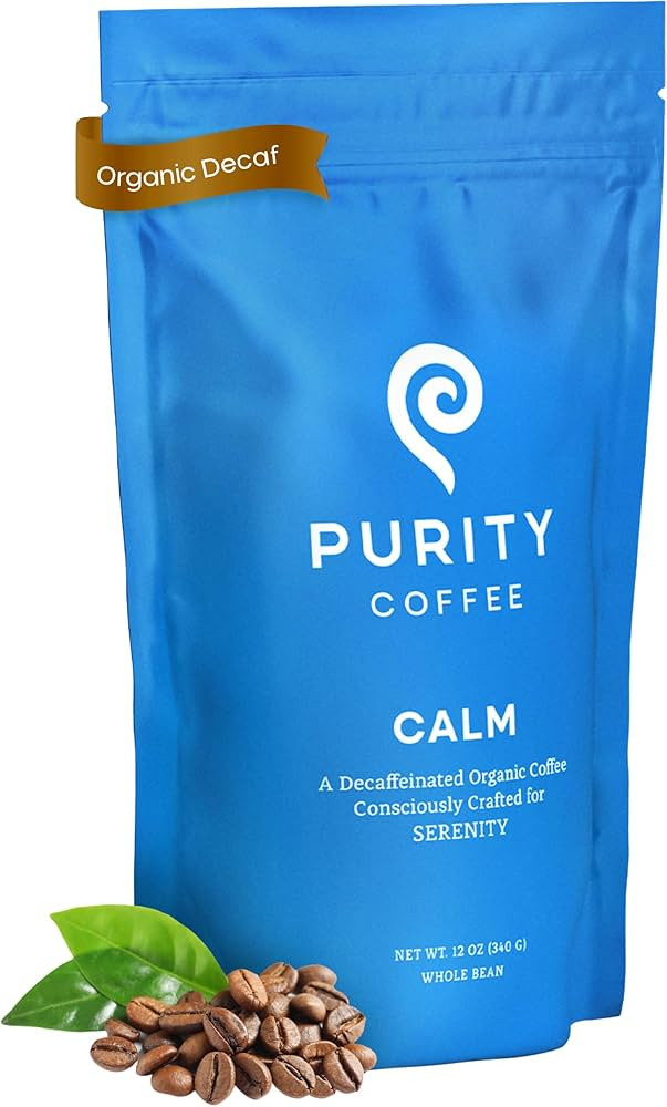 Purity Coffee CALM Decaf Medium Roast Whole Beans - USDA Certified Organic Specialty Grade Arabic... | Amazon (US)