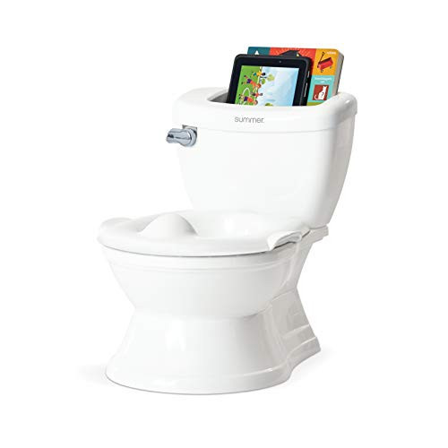 Ingenuity My Size Potty with Transition Ring & Storage,White-Realistic Potty Training Toilet-Features Interactive Toilet Handle, Removable Potty Topper and Pot, Wipe Compartment, and Splash Guard | Amazon (US)