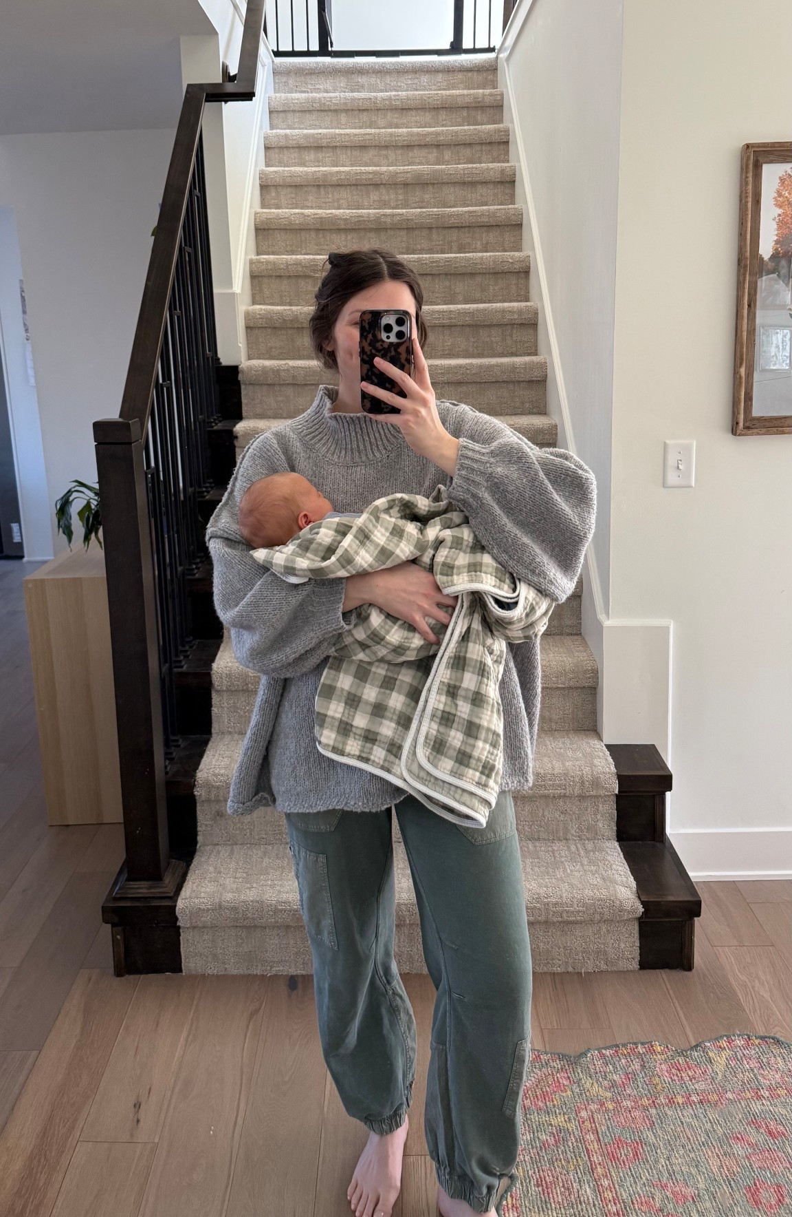 wearing a small in oversized sweater and joggers are old from Anthropologie, linked similar! 

Postpartum, casual mom outfit 

#LTKootd