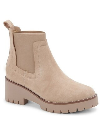 Dyme Waterproof Suede Lug Sole Booties | Dillard's