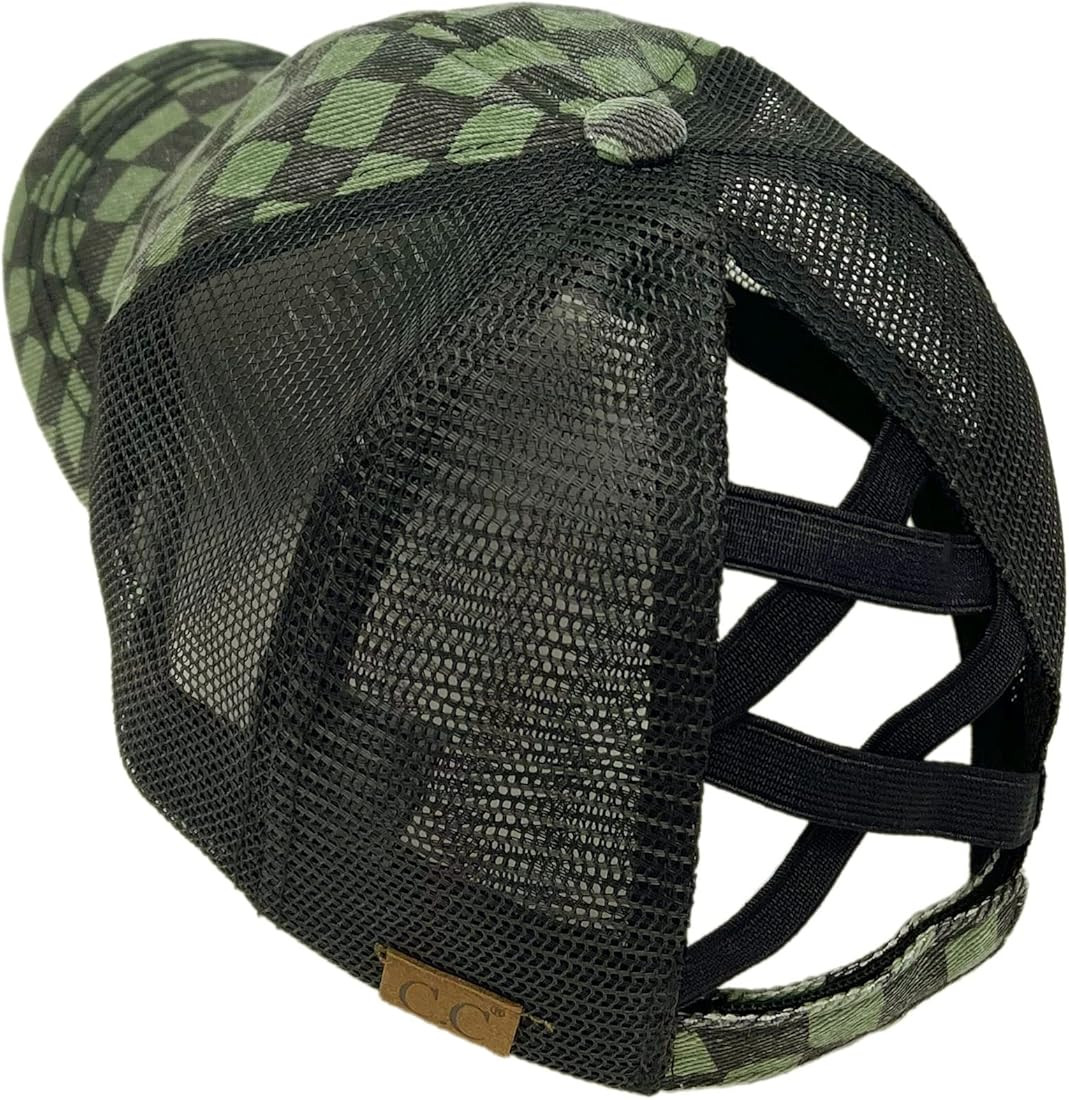 C.C Ponytail Criss Cross Messy Buns Ponycaps Baseball Cap Dad Trucker Mesh Hat | Amazon (US)