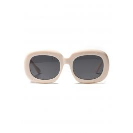 Classy Nude Full Rim Sunglasses | Chicwish