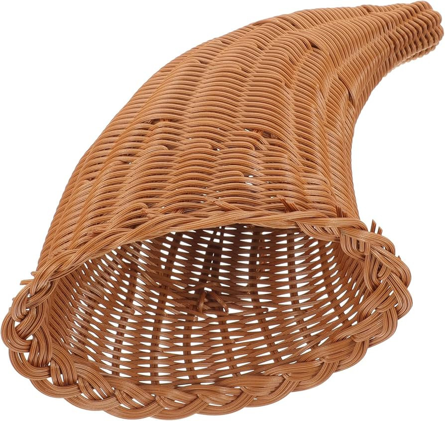 jojofuny Fall Cornucopia Basket: Thanksgiving Horn of Plenty for Harvest Autumn Table Decoration ... | Amazon (US)