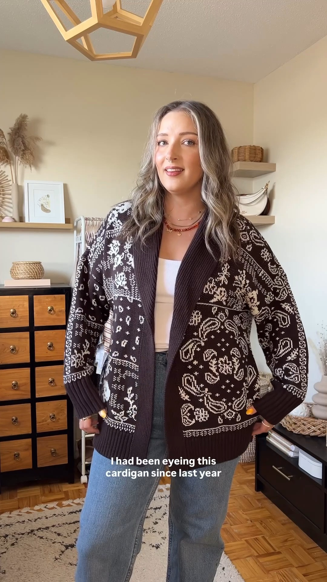 Abercrombie outfit on sale! Wearing L in the bandana print cardigan, M in the bra free tank top, and 30 in the jeans

#LTKfall #LTKsale #LTKjeans